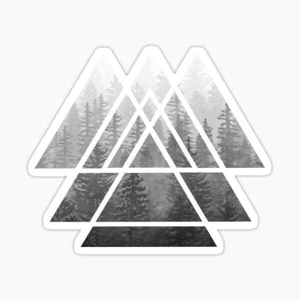 Aperçu de l'œuvre Triangles à géométrie sacrée - Forêt brumeuse créée et vendue par maryedenoa.