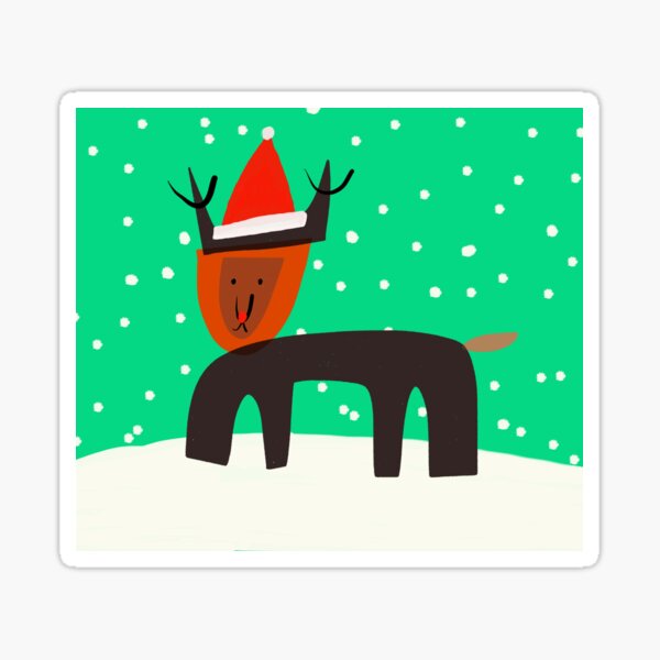 Holideer the Red-Nosed Reindeer Sticker
