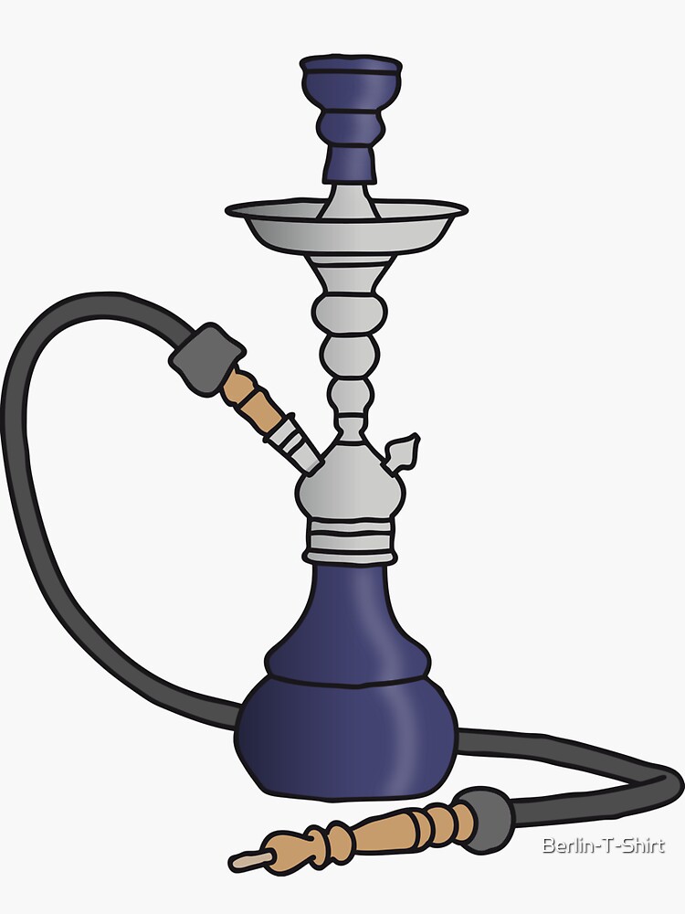 Thumbnail 3 von 3, Sticker, Shisha Wasserpfeife designt und verkauft von Berlin-T-Shirt.