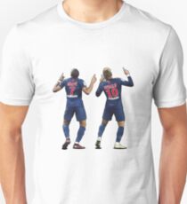 Kylian Mbappe & Neymar Jr | PSG Celebration Illustration Design Unisex T-Shirt