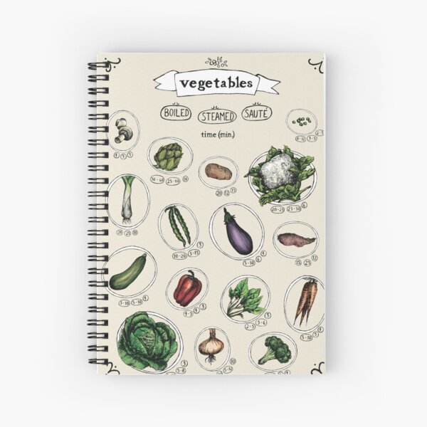 Vegetables Cooking Time Spiral Notebook