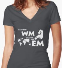 after the World Cup is before the European Championship Women's Fitted V-Neck T-Shirt