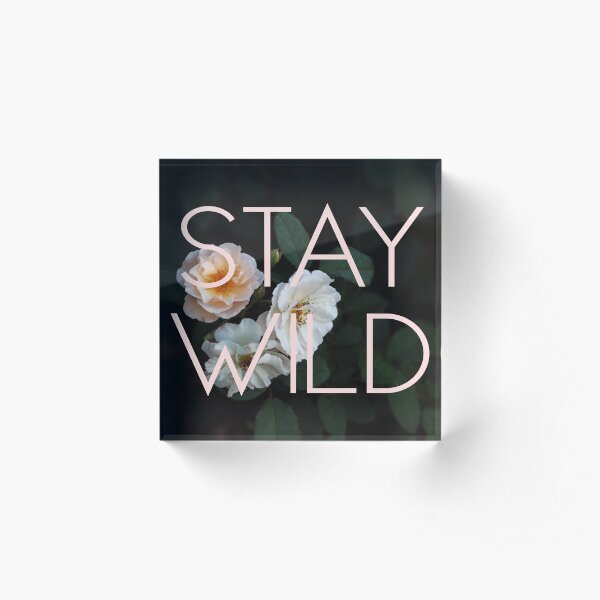 Stay Wild (Rose) Acrylic Block