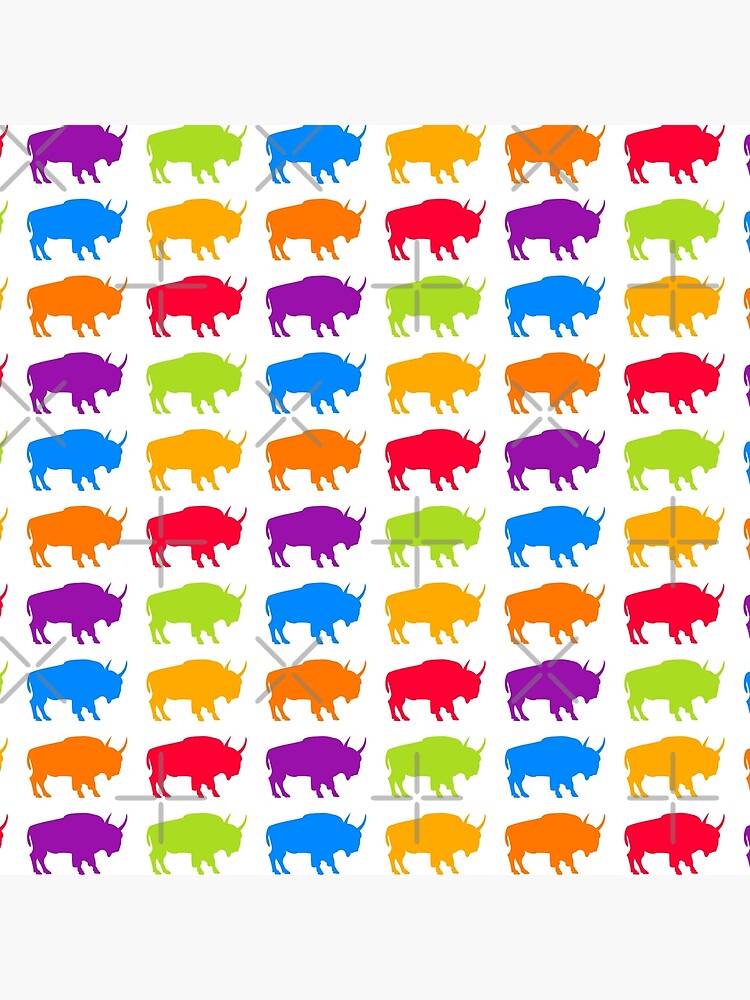 colorful buffalo pattern by PlantVictorious