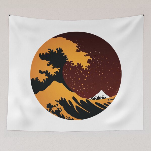 Item preview, The Golden Black Wave (Circular, Halloween themed) designed and sold by CarrDesigns.