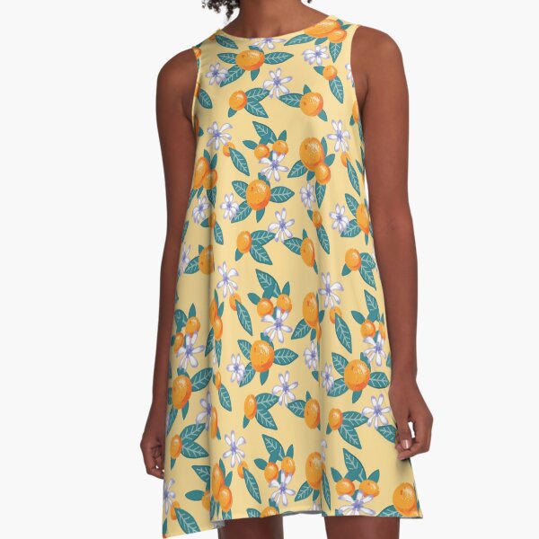 Oranges of Seville A-Line Dress