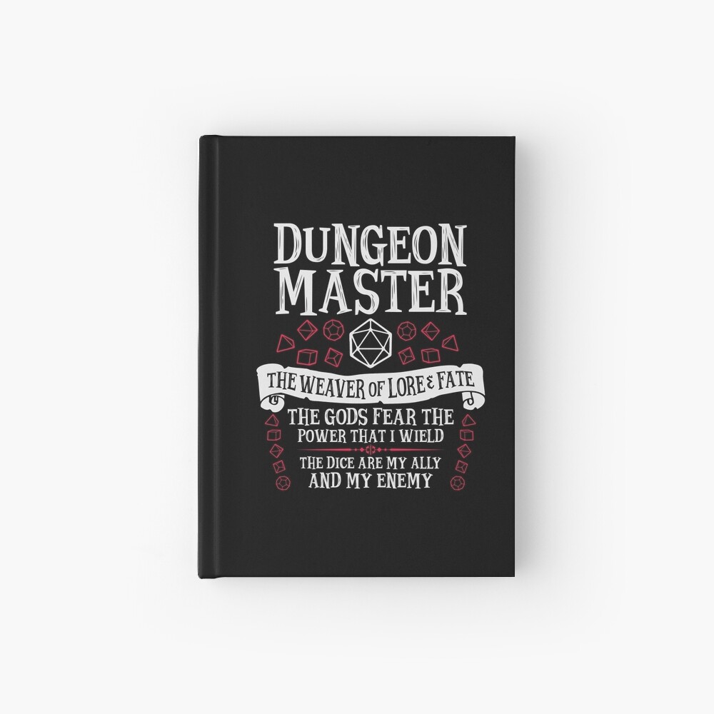 Dungeon Master, The Weaver of Lore & Fate - Dungeons & Dragons (White Text) Hardcover Journal