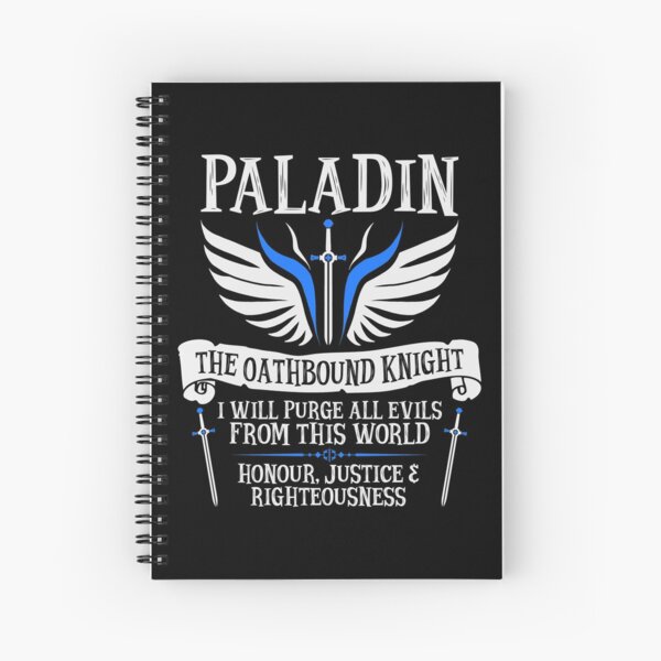 PALADIN, THE OATHBOUND KNIGHT- Dungeons & Dragons (White) Spiral Notebook