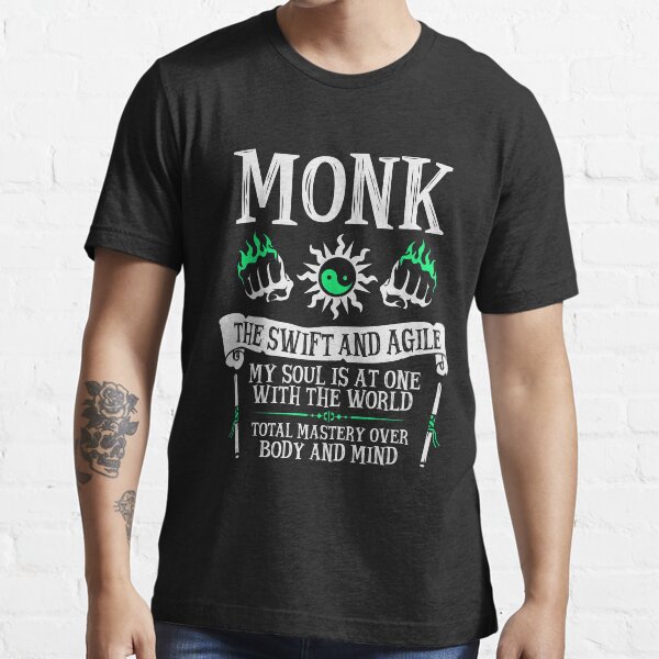 MONK, THE SWIFT AND AGILE - Dungeons & Dragons (White) Essential T-Shirt