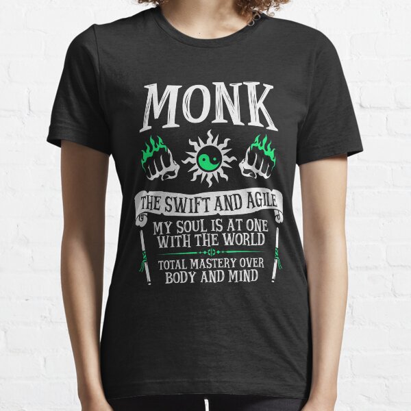 MONK, THE SWIFT AND AGILE - Dungeons & Dragons (White) Essential T-Shirt