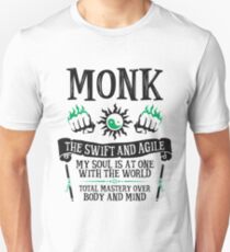 MONK, THE SWIFT AND AGILE - Dungeons & Dragons (Black) Unisex T-Shirt