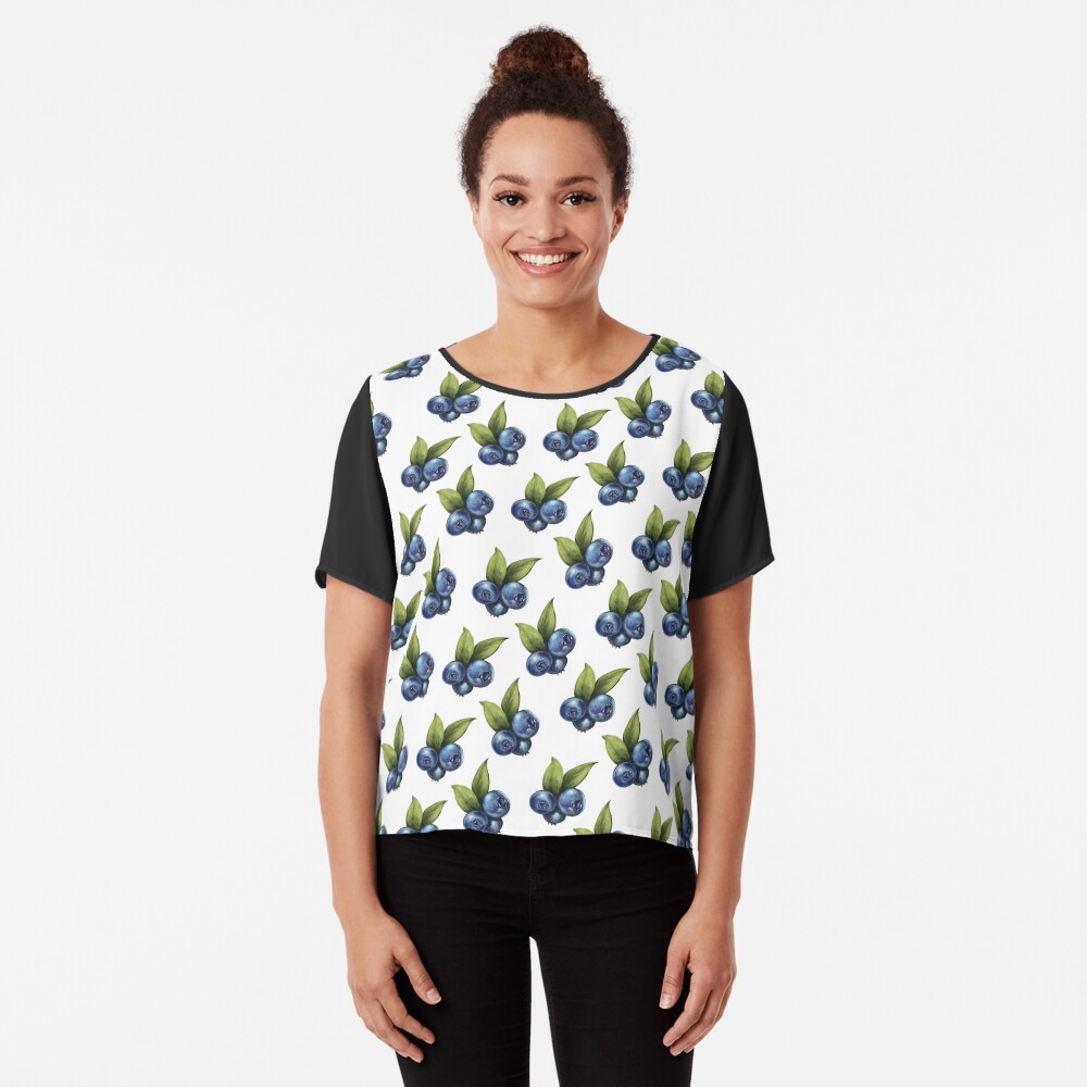 Blueberries Chiffon Top