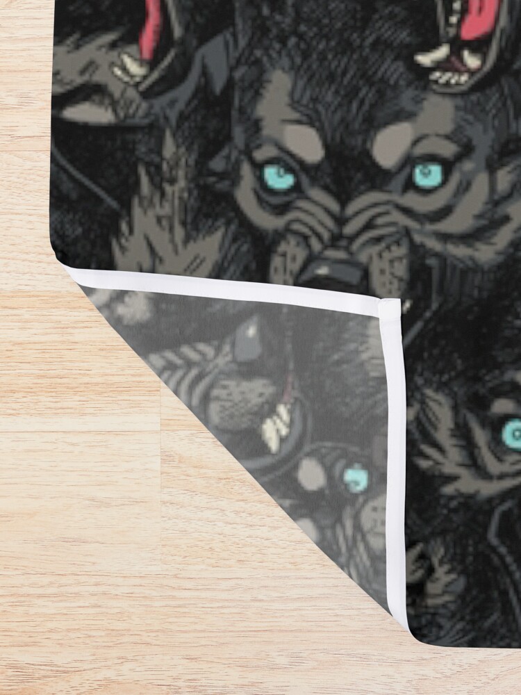 Alternate view of Wolf Pack Pattern Shower Curtain
