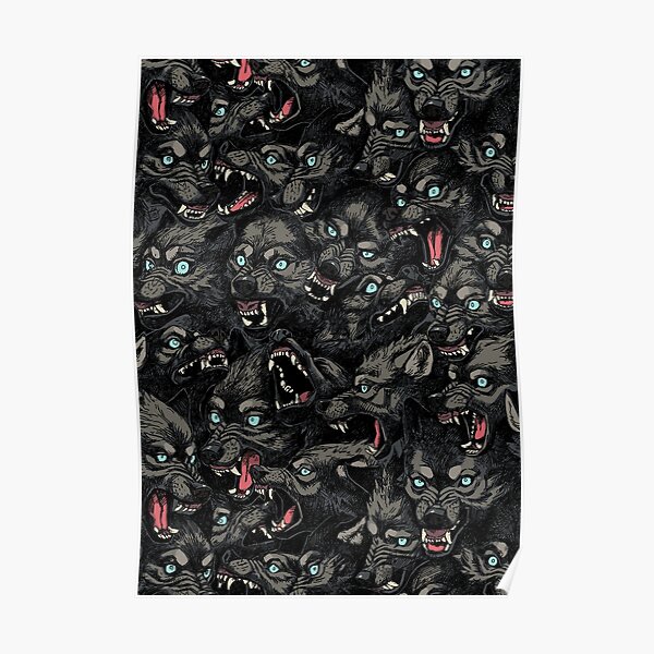 Wolf Pack Pattern Poster