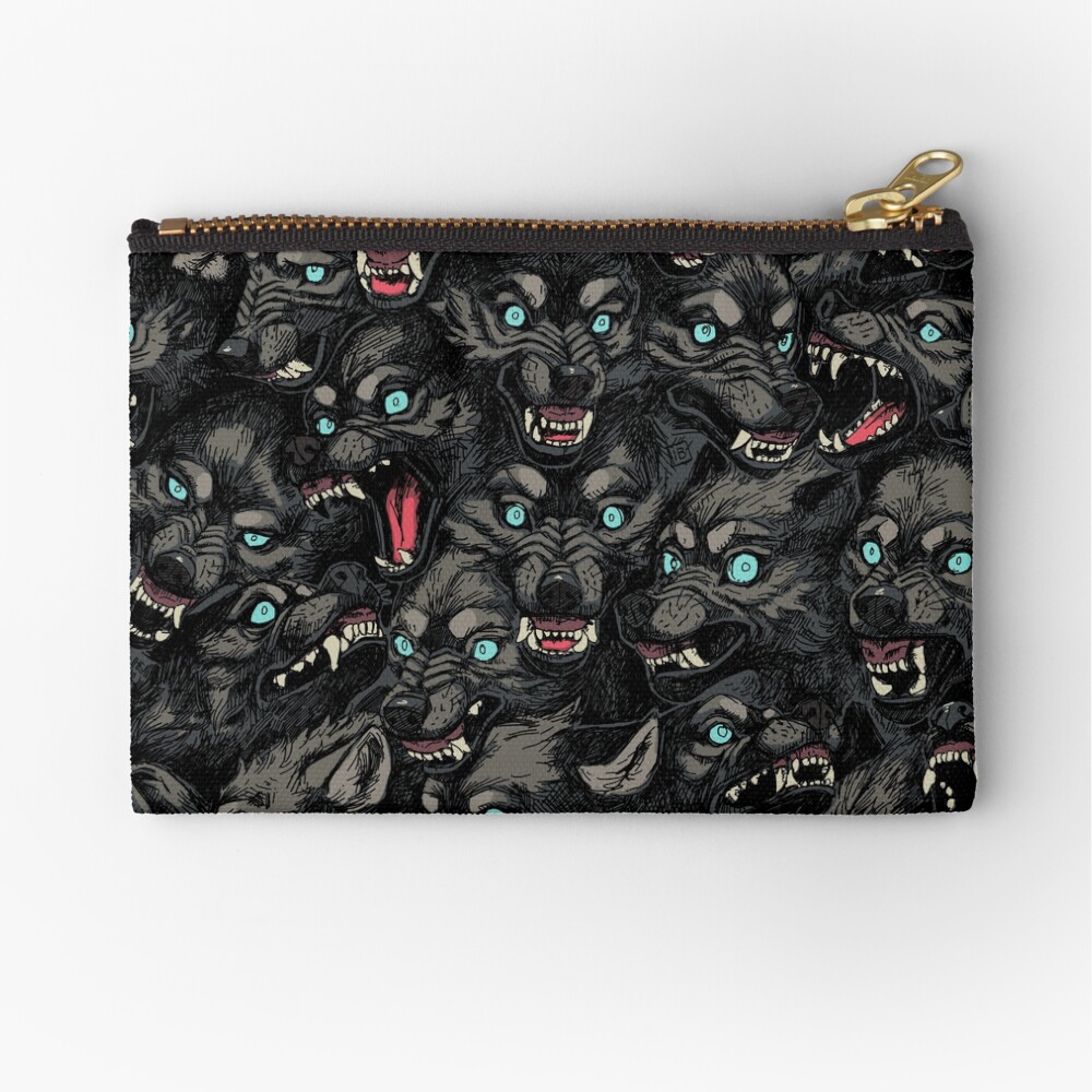 Wolf Pack Pattern Zipper Pouch