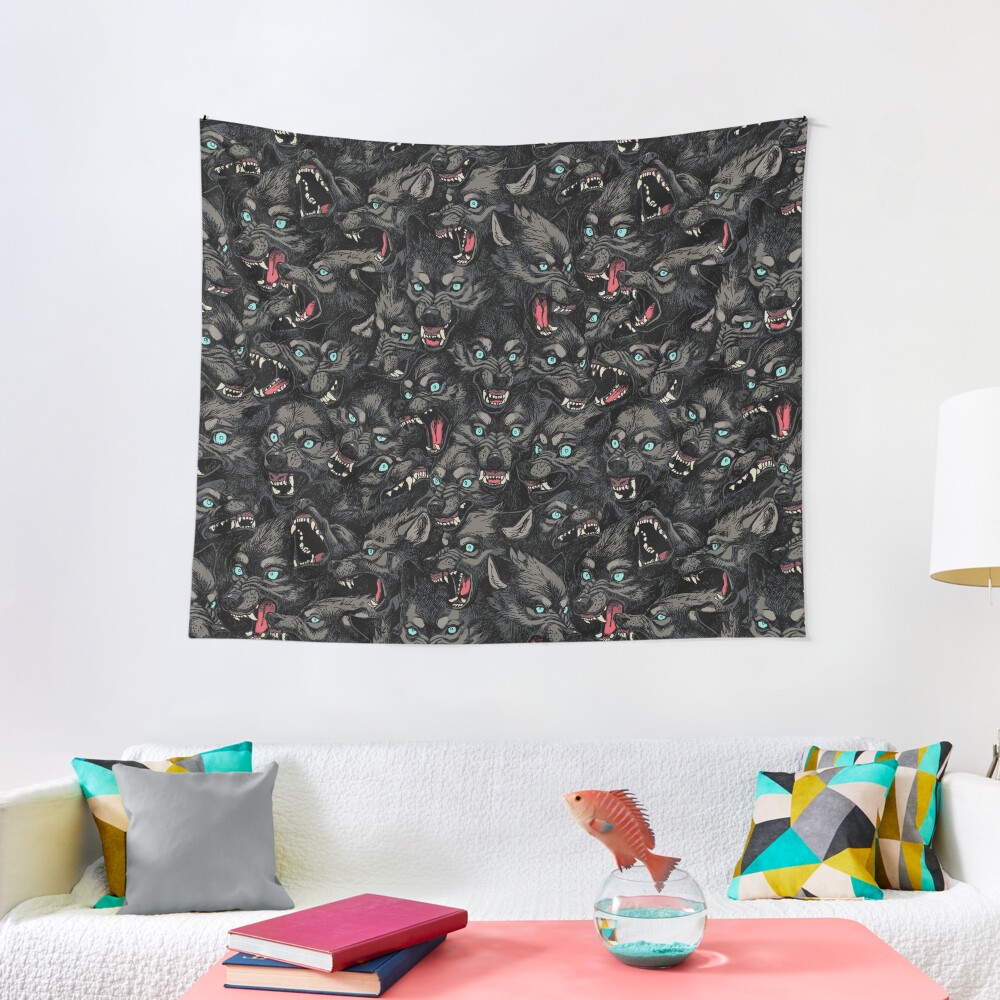 Wolf Pack Pattern Tapestry