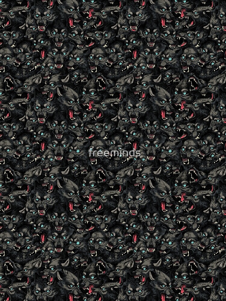 Thumbnail 4 of 4, A-Line Dress, Wolf Pack Pattern designed and sold by freeminds.