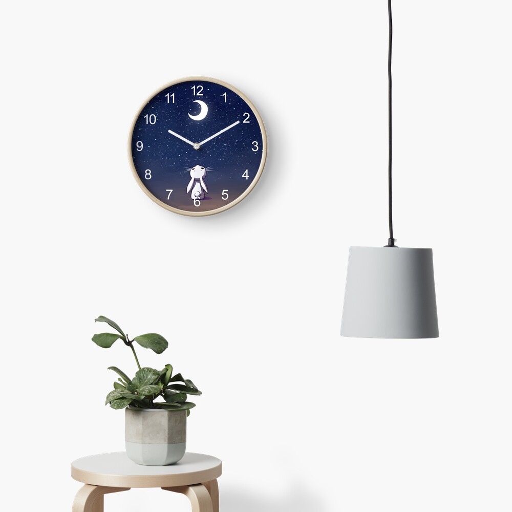 Moon Bunny Clock