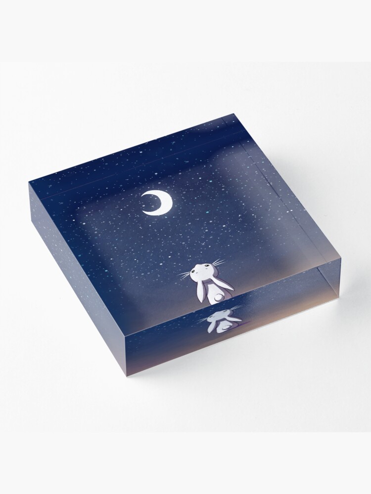 Alternate view of Moon Bunny Acrylic Block