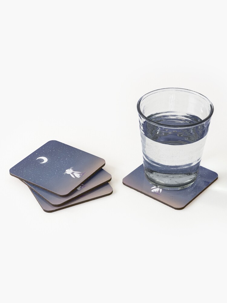 Alternate view of Moon Bunny Coasters (Set of 4)