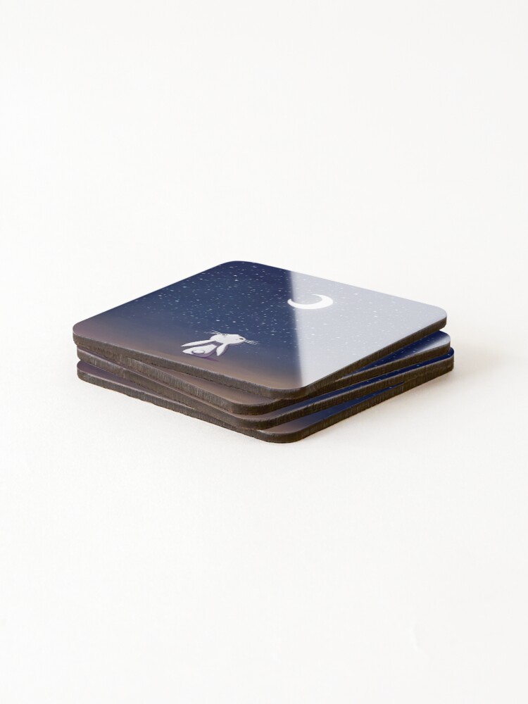 Alternate view of Moon Bunny Coasters (Set of 4)