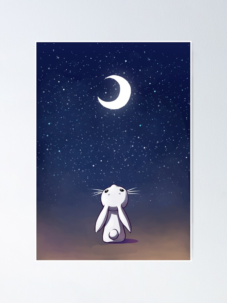 Alternate view of Moon Bunny Poster