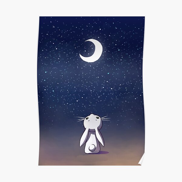 Moon Bunny Poster
