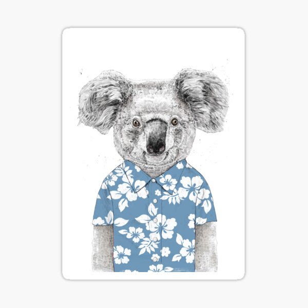 Aperçu de l'œuvre Koala d'été (bleu) créée et vendue par soltib.