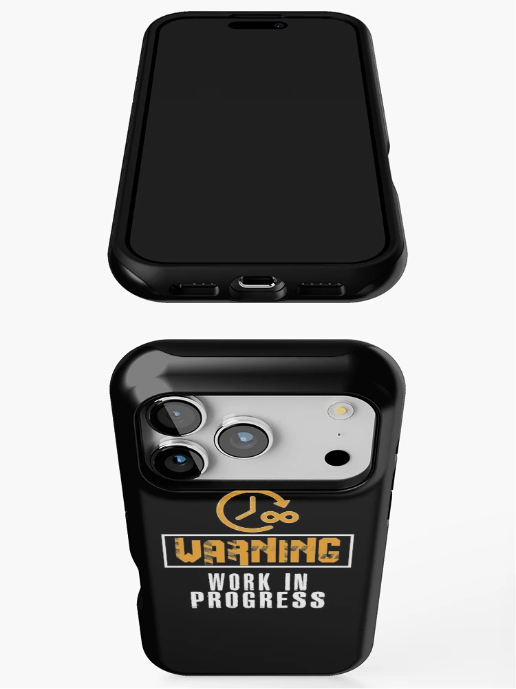 Thumbnail 3 of 4, iPhone Case, Warning Work In Progress designed and sold by SmartStyle.