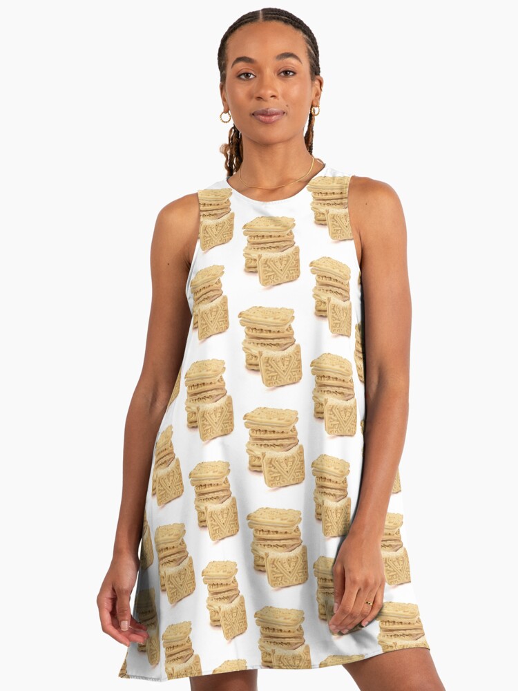 Custard Cream Stack" A-Line Dress for Sale by TheodoraG | Redbubble