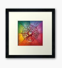 "Heart of Infinity" - Mandala of Wealth and Balance Framed Print
