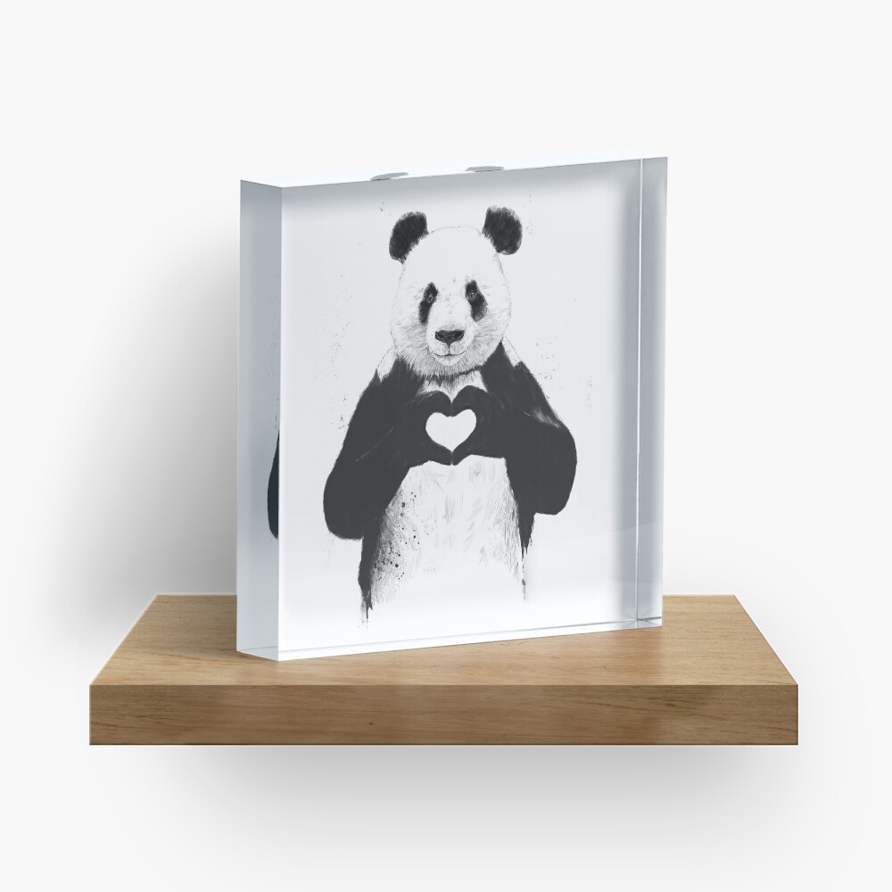 All you need is love Acrylic Block