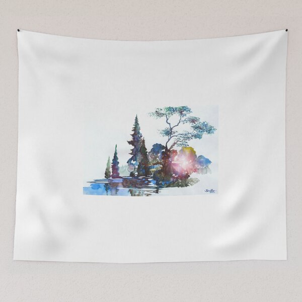 Item preview, Watercolor Forest and Pond designed and sold by Curtiss Shaffer.