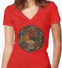 Mandala of Yamantaka Women's Fitted V-Neck T-Shirt
