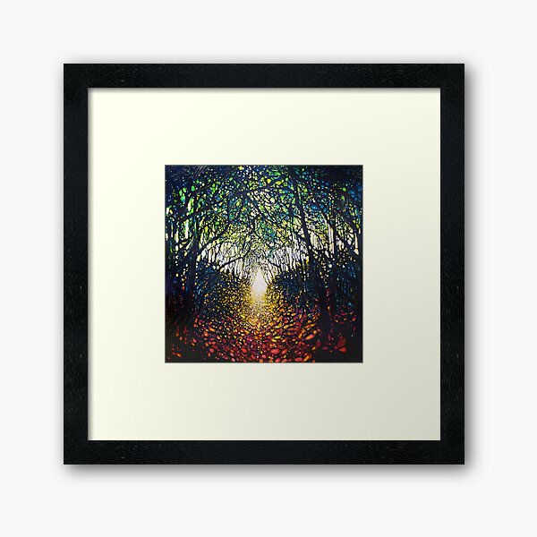 ALMOST THERE... a large dark forest Framed Art Print