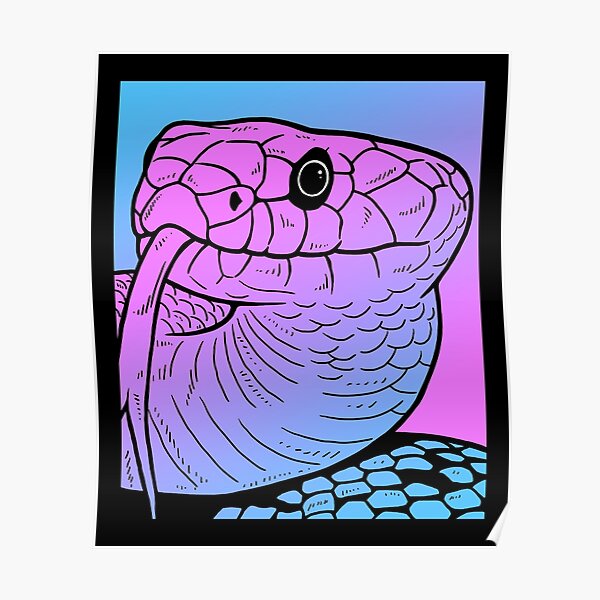 Póster «Serpiente Vaporwave Estética Pastel Gótico Serpiente» de  dinosareforever | Redbubble