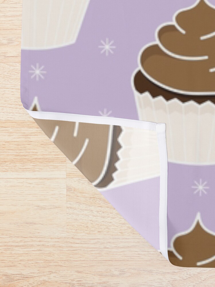 Chocolate Cupcakes With Frosting Pattern Shower Curtain By