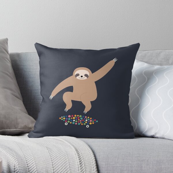 Sloth Gravity Throw Pillow