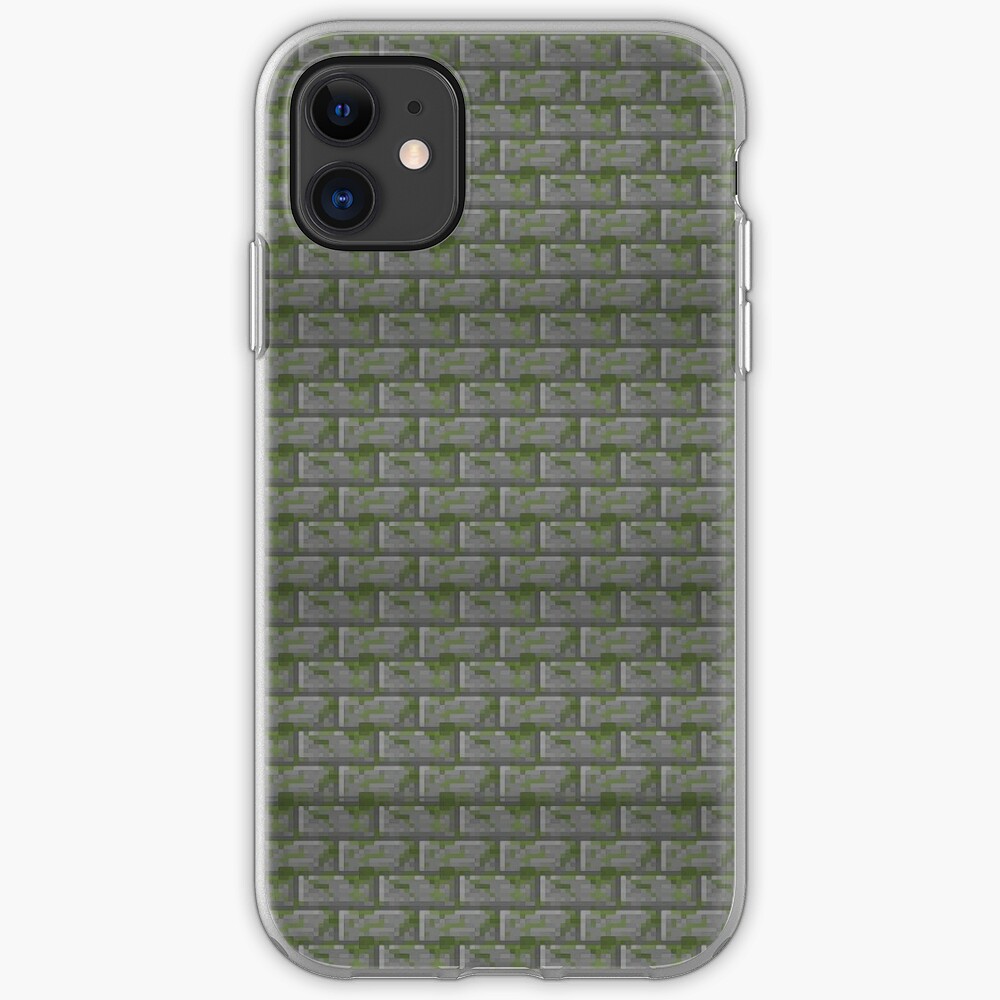 Minecraft Moss Stone Texture Iphone Case Cover By Mangopie94 Redbubble - moss texture roblox