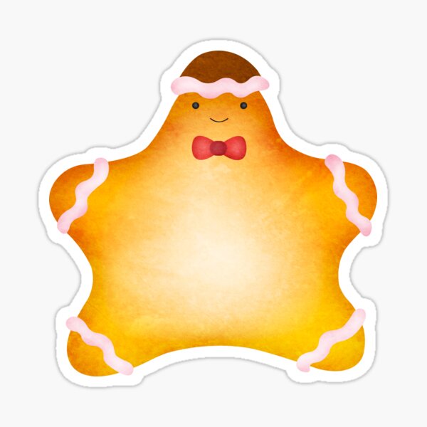 Holiday Starfish Gingerbread Sticker