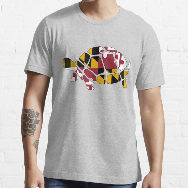 Maryland Flag Four Leaf Clover Essential T-Shirt by canossagraphics