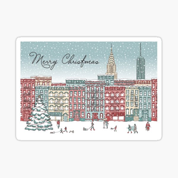 Christmas in New York Sticker