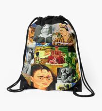 Obsessed with Frida Kahlo Drawstring Bag