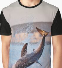 breaching great white shark Graphic T-Shirt