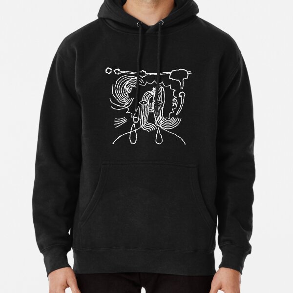 MENS OUTLINE BLACK ZIP UP HOODIE | PSYCHO BUNNY