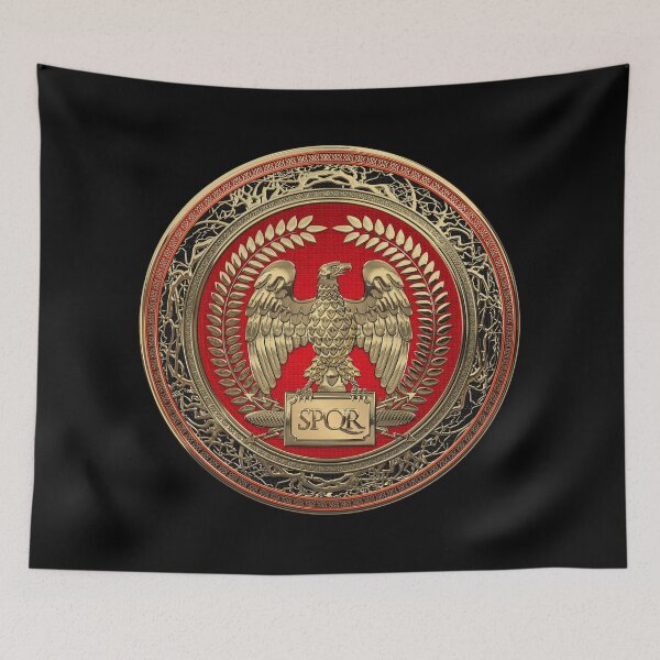 Item preview, Gold Roman Imperial Eagle over Black Leather designed and sold by Serge Averbukh Art Studio.