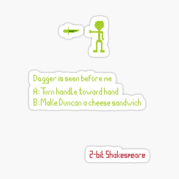 2-Bit Shakespeare: Macbeth Sticker