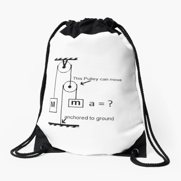 #Science #physics #education #scientific school symbol energy background illustration Drawstring Bag