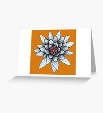 Blue water Lilly flower Greeting Card