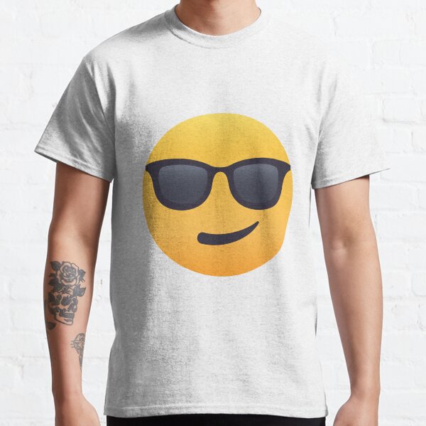 "JoyPixels™ Smiling Face with Sunglasses Emoji" Tshirt by joypixels